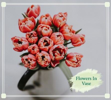 Flowers in a Glass Vase